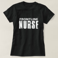 Frontline Nurus Typografi Svartvit