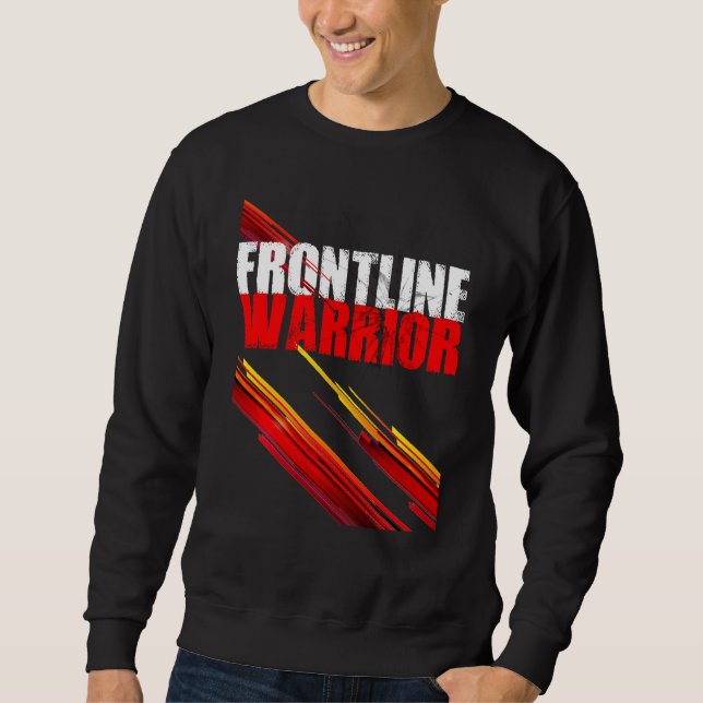 Frontline Warrior Snyggt Tee Lång Ärmad Tröja (Framsida)