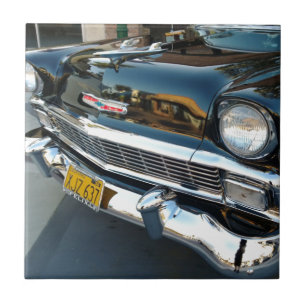 Frontof a Classic 1956 Chevy Bel Luft Hot rod Kakelplatta