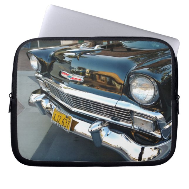 Frontof a Classic 1956 Chevy Bel Luft Hot rod Laptop Sleeve (Framsidan)