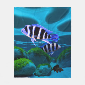 Frontosa Cichlid Plecostomus Aquarium Fish Fleecefilt