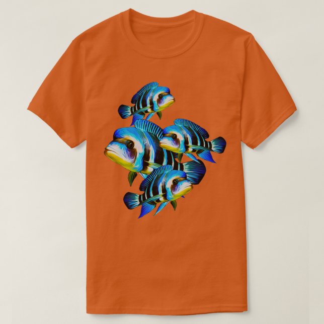 Frontosa Cichlid School Cichlids Aquarium Gift T Shirt (Design framsida)