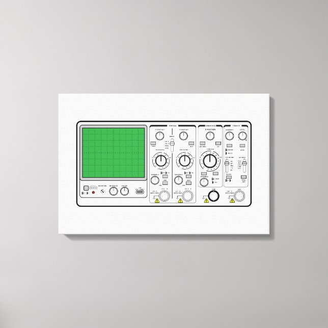 Frontpanel Generisk Oscilloskop Voltmeter Canvastryck (Framsida)