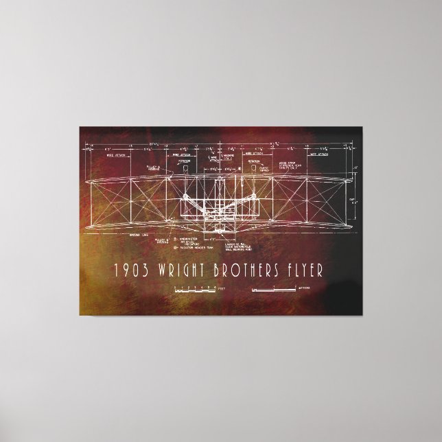 Frontvy - första planerad flygplan canvastryck (Framsida)