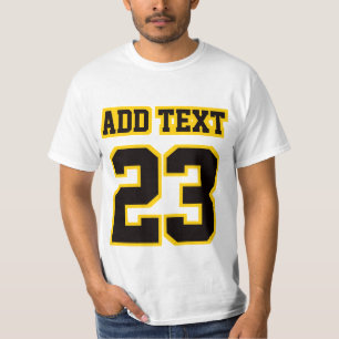 FrontWHITE BLACK GULD Manar värdebomull T-Shirt