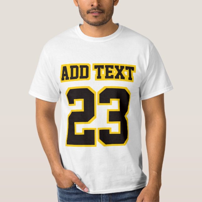 FrontWHITE BLACK GULD Manar värdebomull T-Shirt (Framsida)