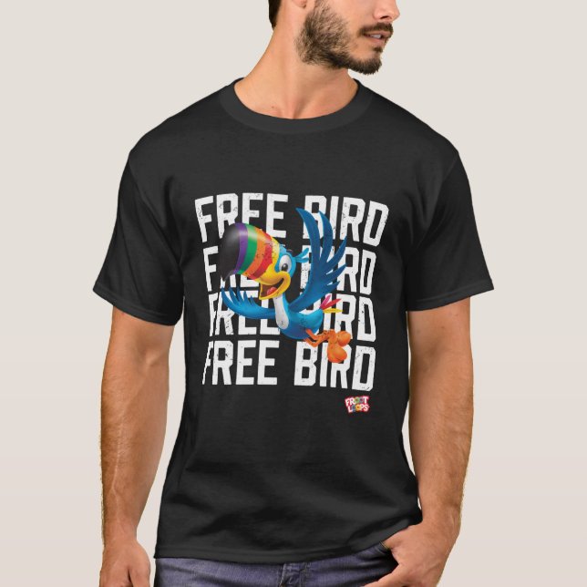 Froot Loops Toucan Sam Free Bird T Shirt (Framsida)