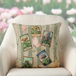 Fröpaket Vintage Salvia Randiga Sammetslook Kudde