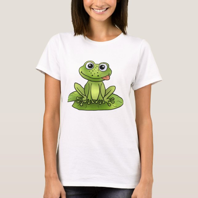 Frosch auf Seerose T Shirt (Framsida)