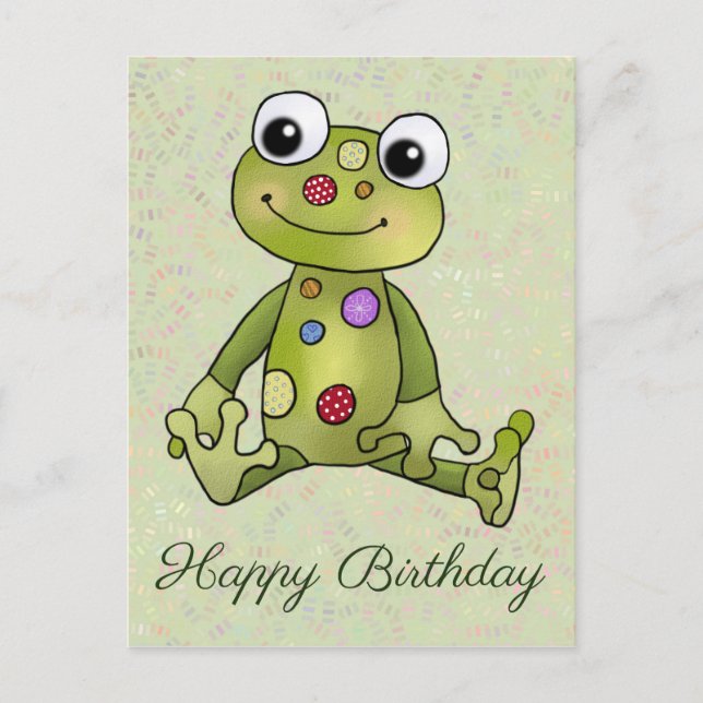 Frosch mit Punkten Postkarte Vykort (Framsida)