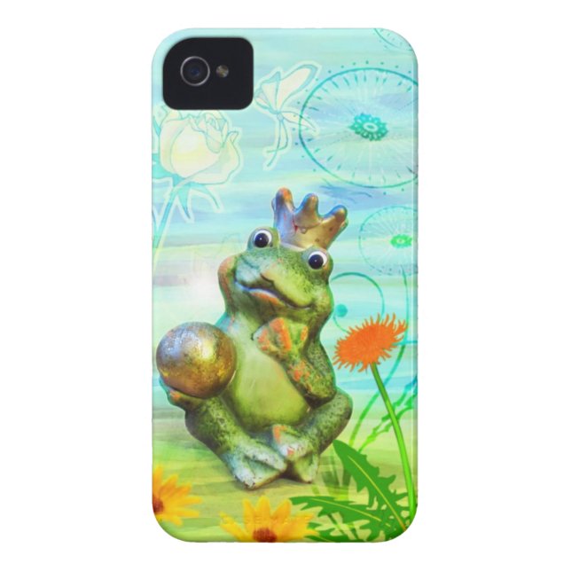 Froschkönig mit Blumen iPhone Hülle Case-Mate iPhone Skal (Baksidan)