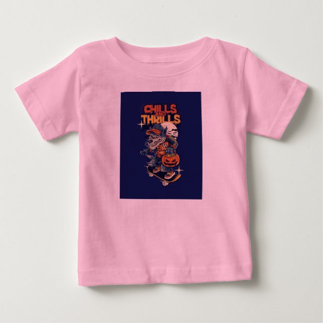Frossa och rysningar Halloween Skateboard Varg T-S T Shirt (Framsida)