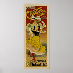 Frossards annons för Cavour cigarrer Poster