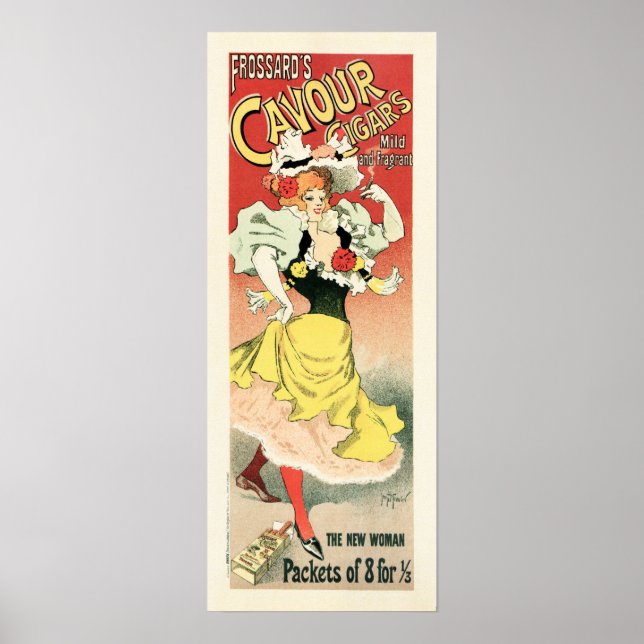 Frossard's CAVOUR CIGARS av Georges Meunier Fransk Poster (Framsidan)