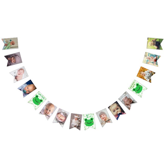 Frost 1:a födelsedag party buntar flaggor (Alla)