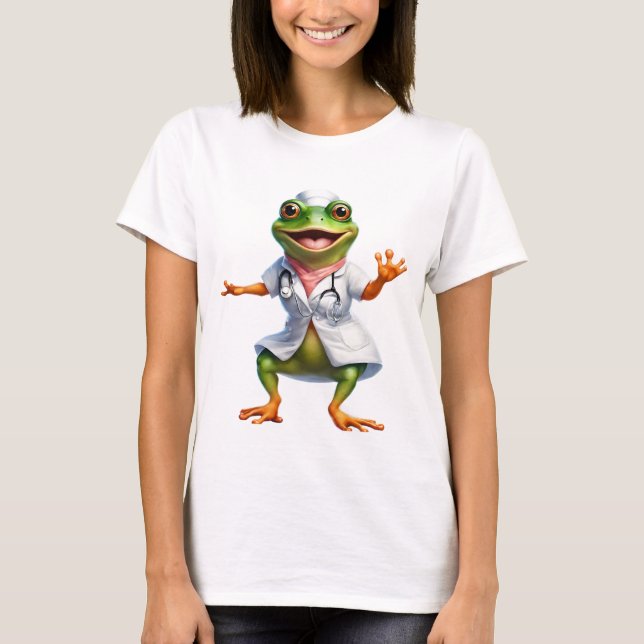 Frost 7 sjuksköterska, groda, medicin, lapp, Ai-ge T Shirt (Framsida)