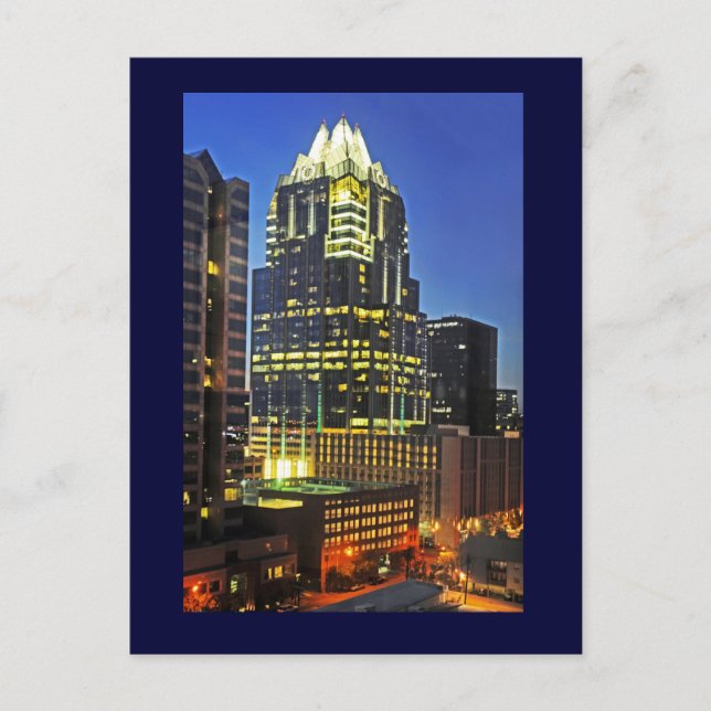 Frost Bank Torn, Austin, Texas, USA Vykort (Framsida)