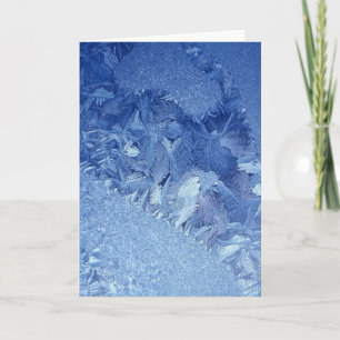 Frost befjädrar hälsningkortet kort