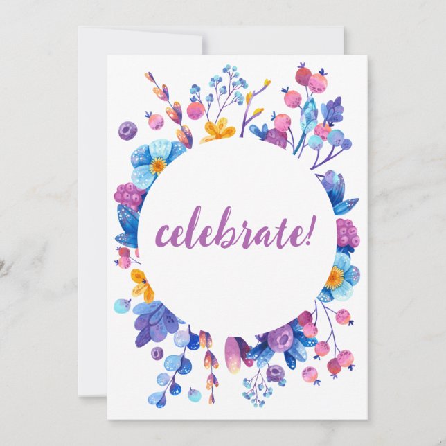 Frost Berry Winter Party Inbjudningar (Framsida)