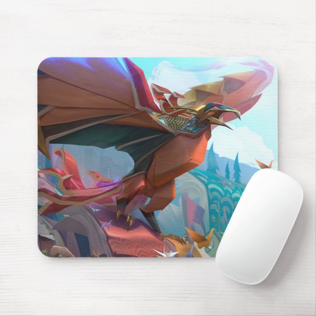 Frost Dragon Gaming Mousepad | Anpassade Musmatta (Med mus)