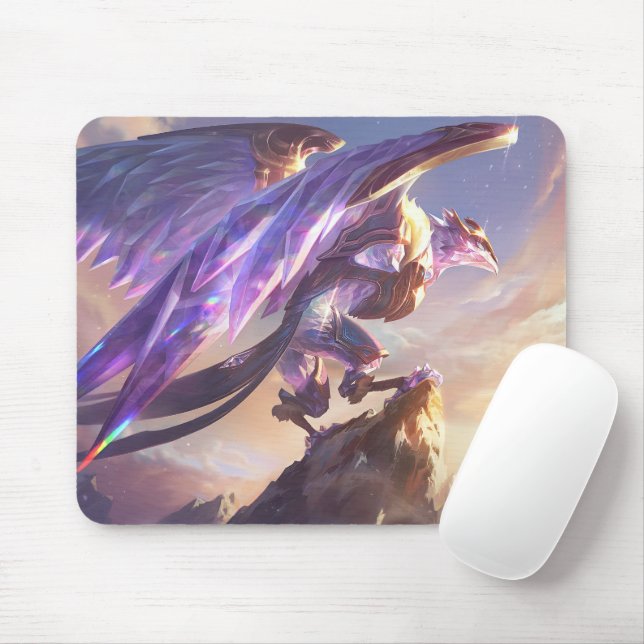 Frost Dragon Gaming Mousepad | Anpassade Musmatta (Med mus)