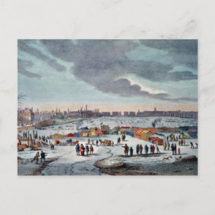 Frost Fair vid Thames nära Temple Vykort