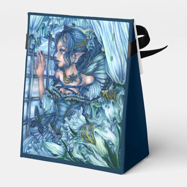 Frost Fairie Flickas syn på en safirvinternatt Presentaskar (Baksidan Sidan)