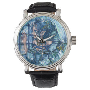 Frost Fairy Girl View of a Sapphire Winter Armbandsur