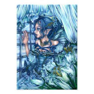 Frost Fairy Girl View of a Sapphire Winter Fototryck