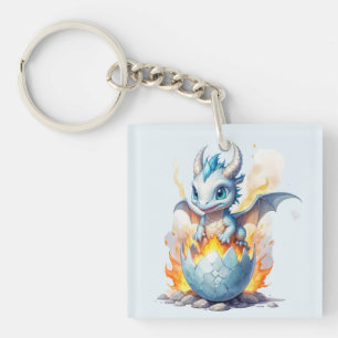 Frost Hatched Blue Dragon Acrylic