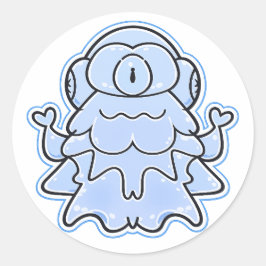 Frost Kageko Fantasy Varelsetikett Runt Klistermärke