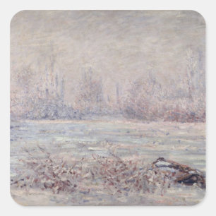 Frost nära Vetheuil, 1880 Fyrkantigt Klistermärke
