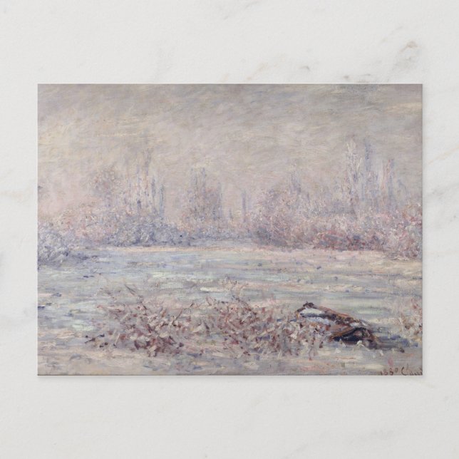 Frost nära Vetheuil, 1880 Vykort (Framsida)