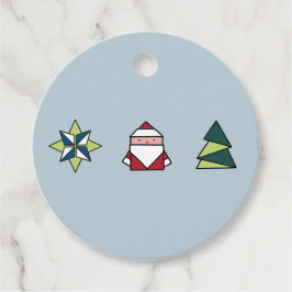 Frost Origami-julen Gåvor Etiketter