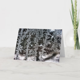 Frost på fönster helgkort