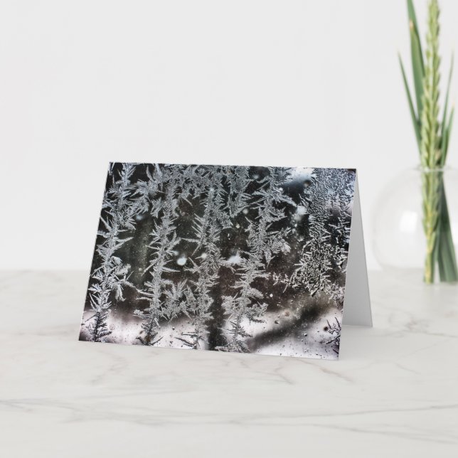 Frost på fönster helgkort (Framsida)
