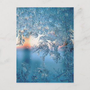 Frost på glas vykort
