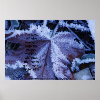 Frost på Löv 2 Skriv ut med skript verse Poster