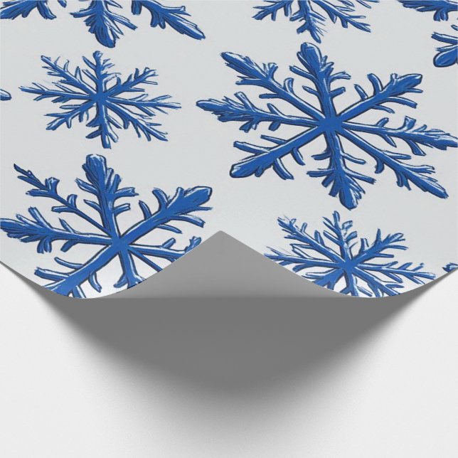 ❄ Frost Snöflinga Sömlös Geometrimönster ❄ Presentpapper (Hörn)