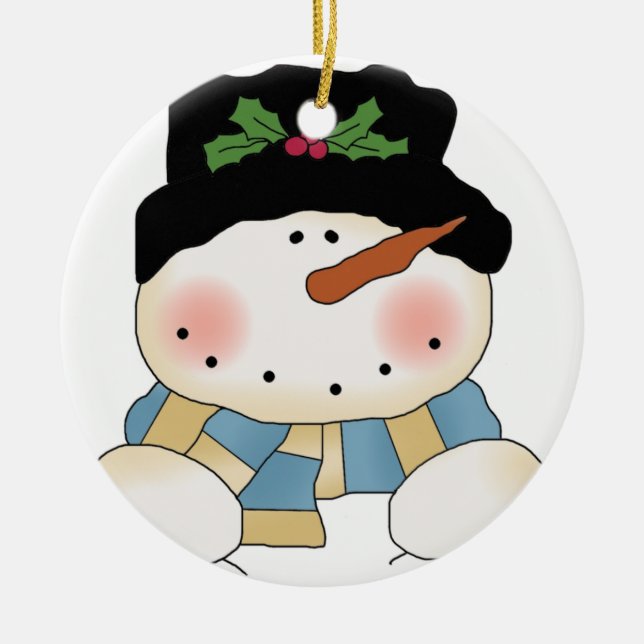 Frost Snögubbe Helgdag Ornament (Framsidan)
