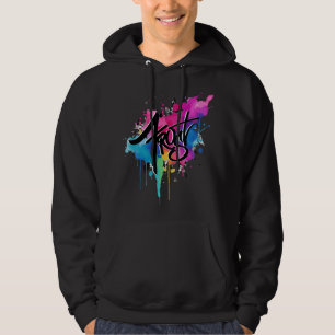 Frost stänk av färg hoodie