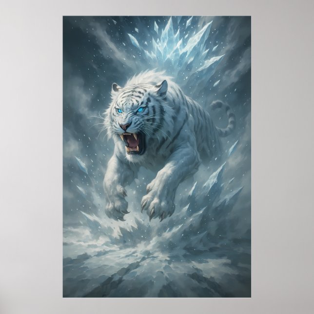 Frost Vit Tiger – Kejsare av det frusna riket –  Poster (Framsidan)