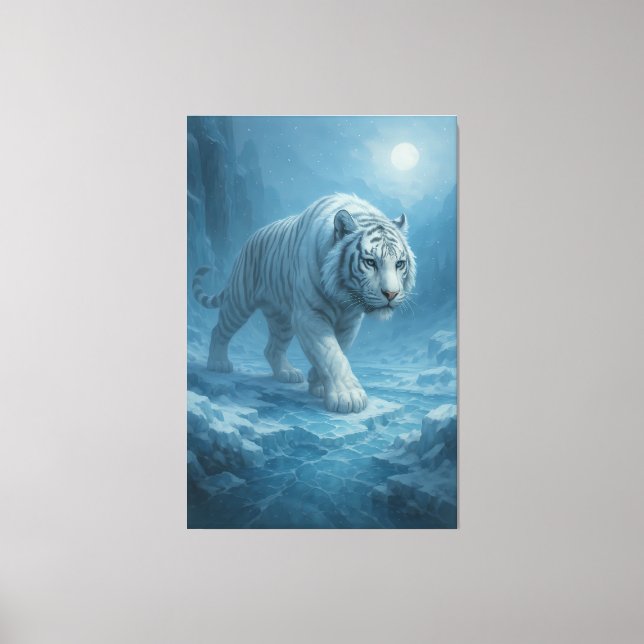Frost White Tiger | Emperor of the Frozen Realm –  Canvastryck (Framsida)