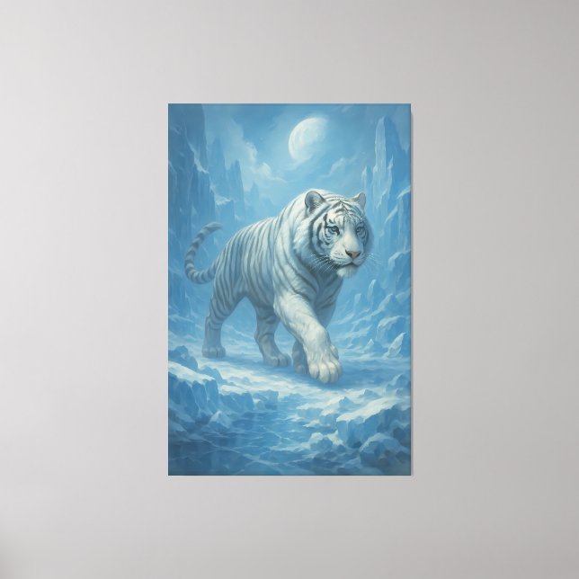 Frost White Tiger | Emperor of the Frozen Realm –  Canvastryck (Framsida)