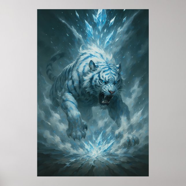 Frost White Tiger – Emperor of the Frozen Realm –  Poster (Framsidan)