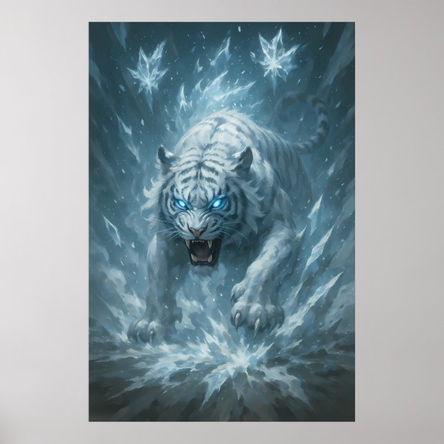 Frost White Tiger – Emperor of the Frozen Realm –  Poster (Framsidan)