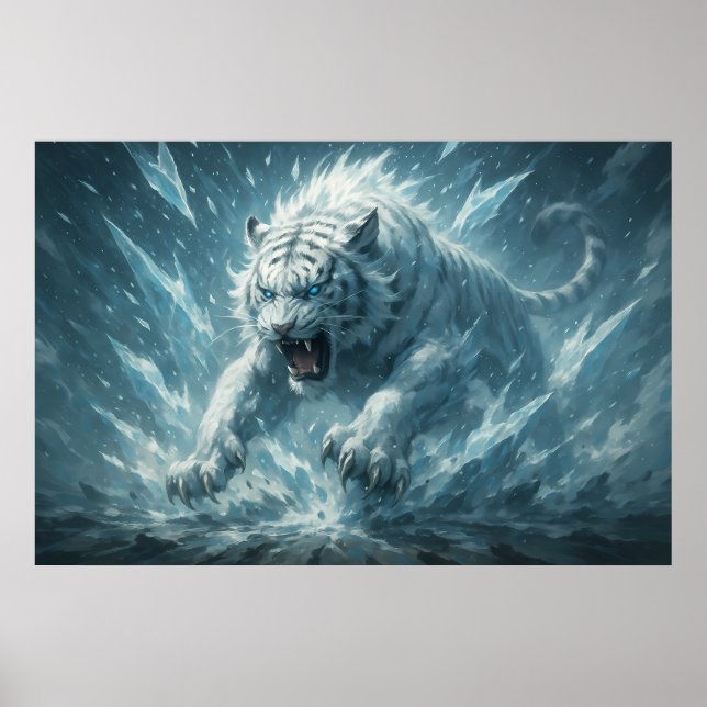 Frost White Tiger – Emperor of the Frozen Realm –  Poster (Framsidan)