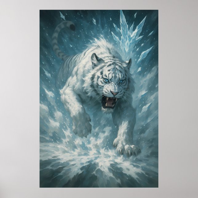 Frost White Tiger – Emperor of the Frozen Realm –  Poster (Framsidan)