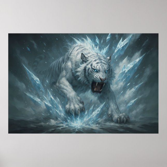 Frost White Tiger – Emperor of the Frozen Realm –  Poster (Framsidan)