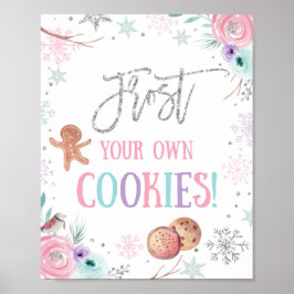 Frosta din egen kaka Onederland Girl Birthday Poster